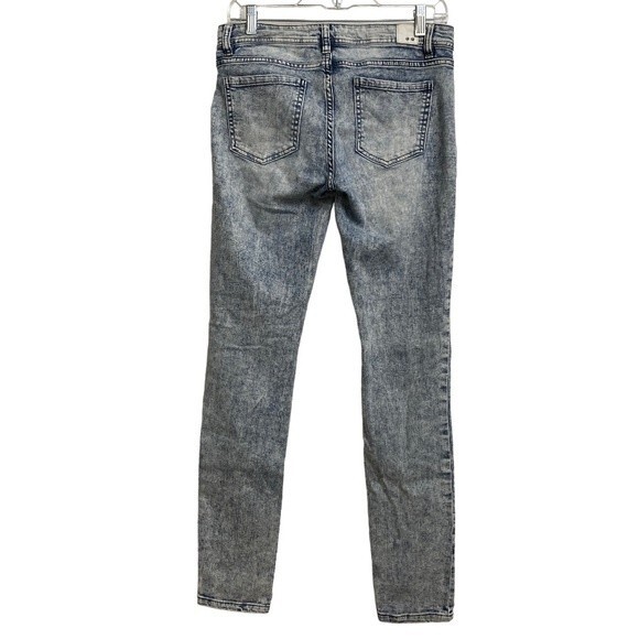 Life in Progress Women's Acid Wash Distressed Jeans Size 27 Slim Grunge Y2K - Picture 6 of 10